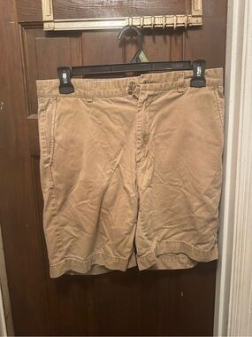 Men's Size 34 Casual Cotton Chino Shorts - Tan